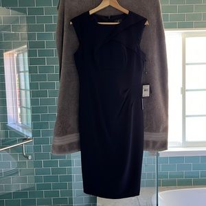 Crepe Tuck Sheath Dress